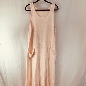 Cotton Studio women’s Dress. Sz S. Long 100% cotton. Lt.pink  sleeveless